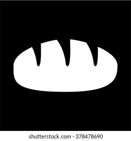 bread icon. black icon. eps 10.