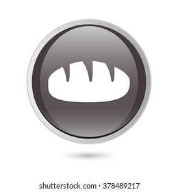 bread icon. black icon. eps 10.