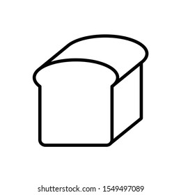 bread icon. black and white vector sign