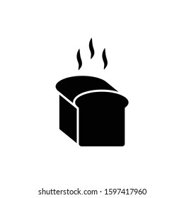 bread icon. black and white vector sign