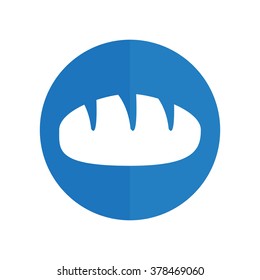 bread icon. blue icon. eps 10.