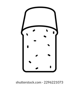 icono del pan, vector del desayuno, ilustración del alimento