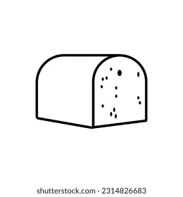 Bread Icon. Bun, Breakfast Symbol.