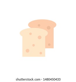Bread icon Cafe collection in flat style illustration.