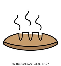 Bread icon clipart design template isolated illustration