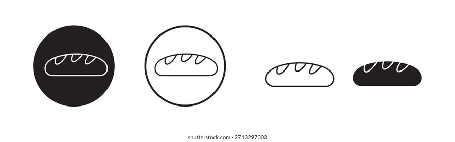 Coleção de ícones de pão. Panificação de pão ícone vetor. Emblema de pão francês. Vetor de pão eps 10