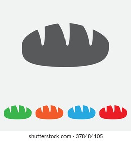 bread icon. color button. eps 10.