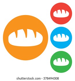 bread icon. color button. eps 10.