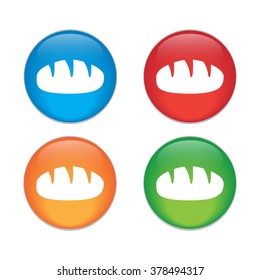 bread icon. color button. eps 10.