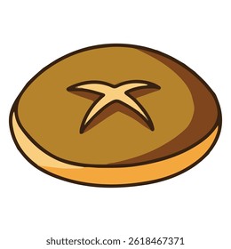 bread icon in colored style