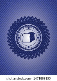 bread icon with denim texture