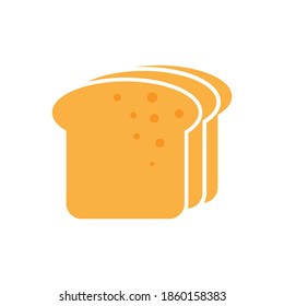 Brotsymbol-Design einzeln auf weißem Hintergrund. Vektorgrafik