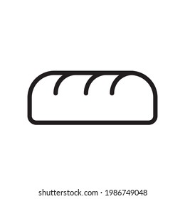 Bread icon Design Template. Illustration vector graphic. simple black outline style icon isolated on white background. Perfect for your web site design, logo, symbols of restaurants, cafe