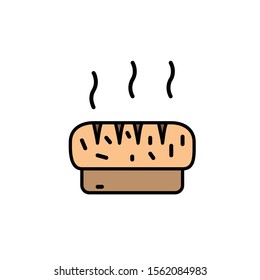 Bread icon design template trendy