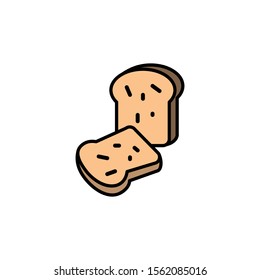 Bread icon design template trendy