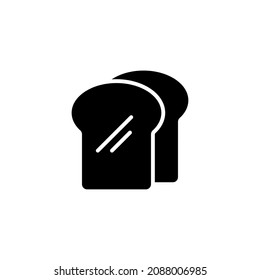 Bread Icon Designed In Solid Black Style And Glyph Style In Food And Drink Icon Category