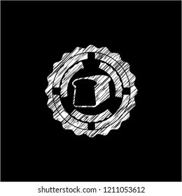 bread icon drawn with chalkboard texture