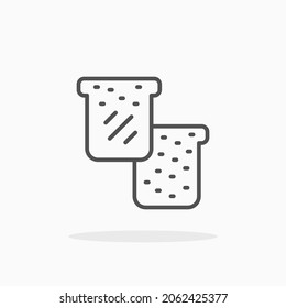 Bread icon. Editable Stroke and pixel perfect. Outline style. Vector illustration. Enjoy this icon for your project.