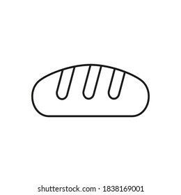 bread icon element of bakery icon for mobile concept and web apps. Thin line bread icon can be used for web and mobile. Premium icon on white background