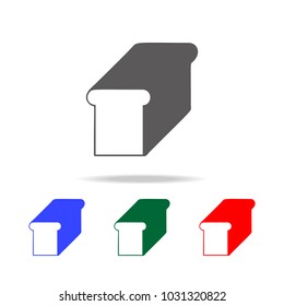 bread icon. Elements in multi colored icons for mobile concept and web apps. Icons for website design and development, app development on white background