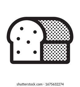 Bread. Icon Filled with Dots.