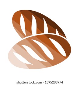 Icono de pan. Diseño de la escalera de color plana. Ilustración vectorial.