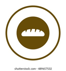 Bread icon. Flat design.