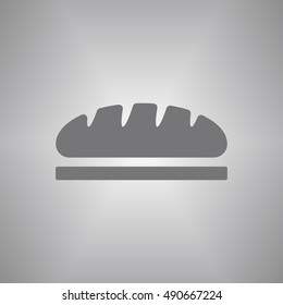 Bread icon. Flat design.
