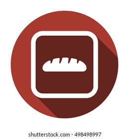 Bread icon. Flat design.