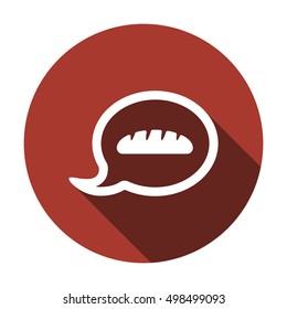 Bread icon. Flat design.