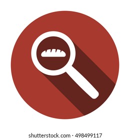Bread icon. Flat design.