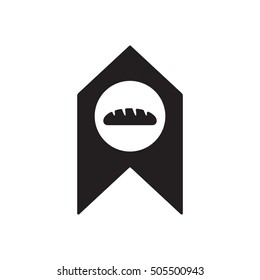 Bread icon. Flat design.