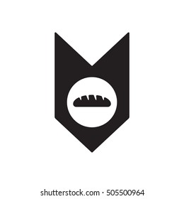 Bread icon. Flat design.