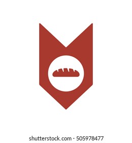 Bread icon. Flat design.