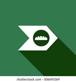 Bread icon. Flat design.