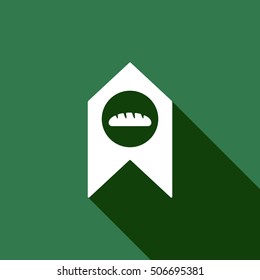 Bread icon. Flat design.
