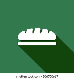 Bread icon. Flat design.
