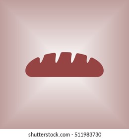 Bread icon. Flat design.