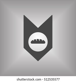 Bread icon. Flat design.