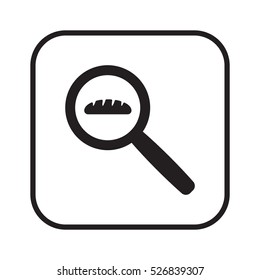 Bread icon. Flat design.