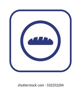 Bread icon. Flat design.