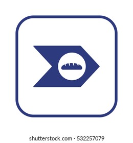 Bread icon. Flat design.