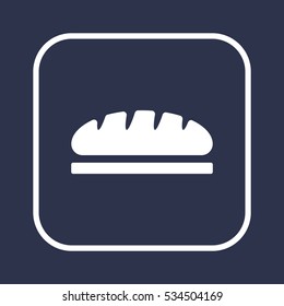 Bread icon. Flat design.