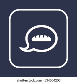 Bread icon. Flat design.