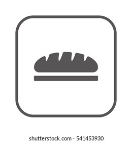 Bread icon. Flat design.
