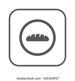 Bread icon. Flat design.