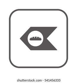 Bread icon. Flat design.