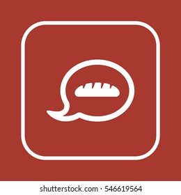 Bread icon. Flat design.