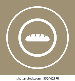 Bread icon. Flat design.