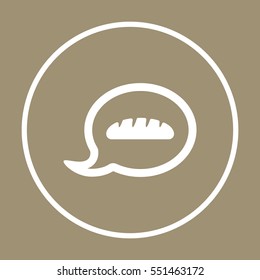 Bread icon. Flat design.